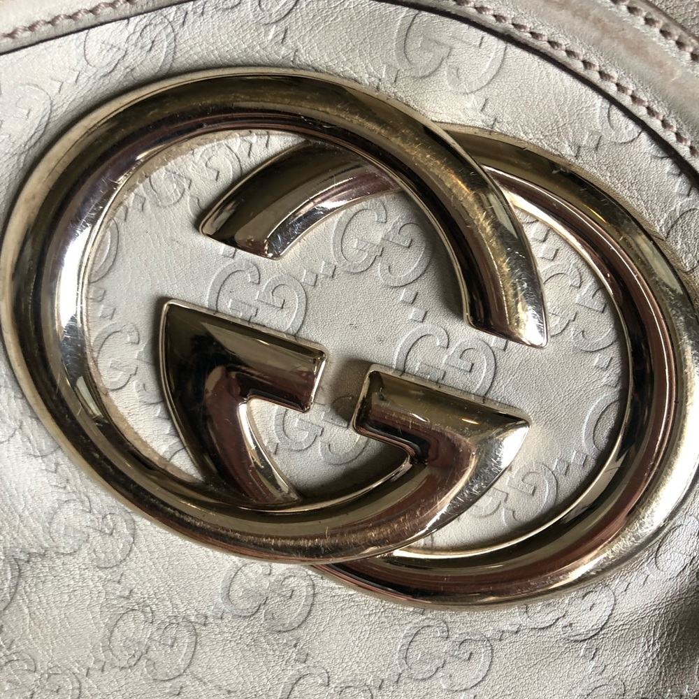 Guccissima Britt Medium Shoulder Bag. Beige And Wallet - Picture 3 of 8